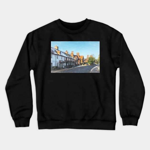 Cottages in Tidmarsh Crewneck Sweatshirt by IanWL